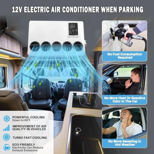 12v mini split rv air conditioner 12000btu a/c fits semi trucks bus rv caravan