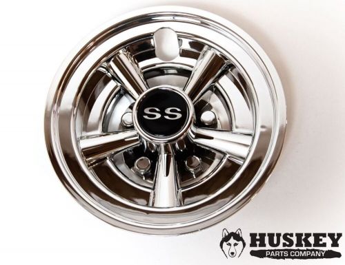 Ezgo club car golf cart 8&#034; chrome wheel covers hub caps universal fit set of 4