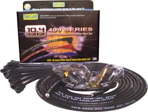 Universal fit v8 black taylor 409 pro race ignition wire set with 90&amp;deg; plug