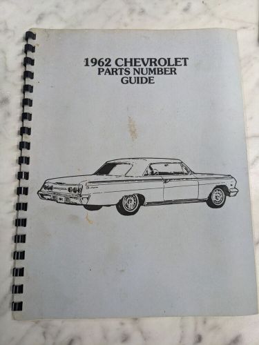 Chevrolet 1962 parts number guide