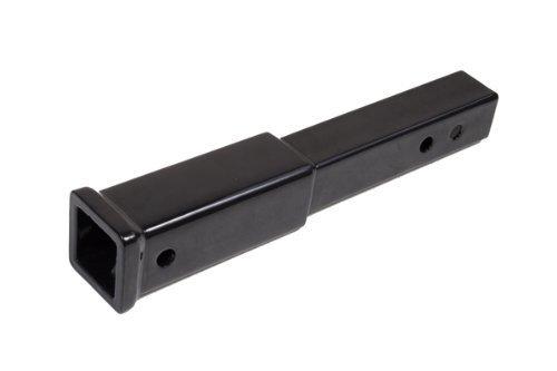 Universal application black powdercoated receiver hitch extension for 2in hitch