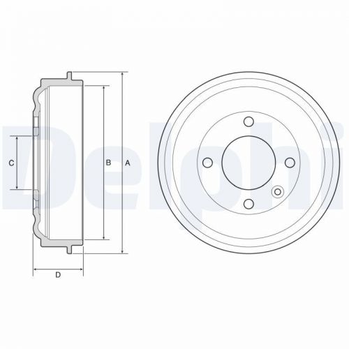 Brake drum bf638 for peugeot 208ii opel corsa/box/hatchback vauxhall  -