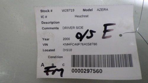 06 hyundai azera headrest