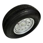Trailer tire on rim st225/75r15 radial lre 5 lug  5 x 4.5&#034; modular wheel silver