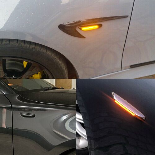 Auxito led smoked marker side turn signal fitfor bmw e90 e91 e92 e60 e87 e82 e46