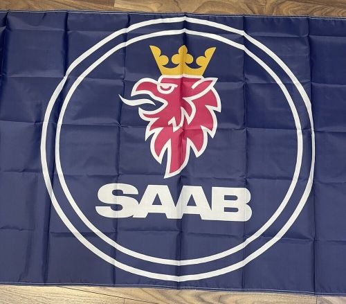 Garage wall decor saab logo 3x5ft