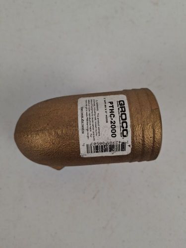 Groco bronze pipe to hose adapter 2&#034;npt - 90 degree x 2&#034; hose # pthc-2000