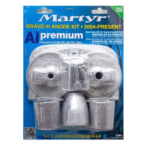 Martyr aluminum anode kit for mercruiser bravo three 2004 - present