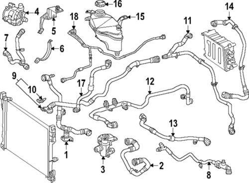 Genuine mercedes-benz drive motor inverter coolant reservoir 294-500-01-00