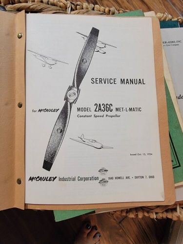 Mccauley 2a36c met-l-matic propeller service manual 1954