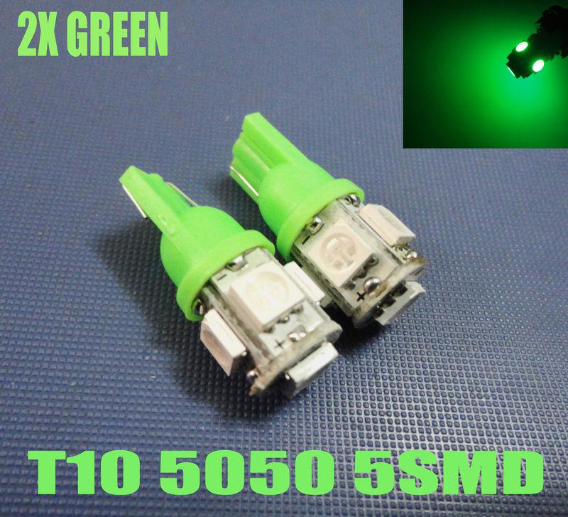 2x green 5smd led t10 921 w5wb 2821 1250 1251 1252 12256 vehicle map lights #o5