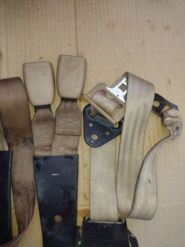 98 99 01 dodge ram front seat belt set tan brown oem used retractors set