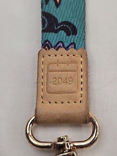 2049 brand nylon wrist strap &amp;leather keychain hippie nature sun moon planets 8&#034;