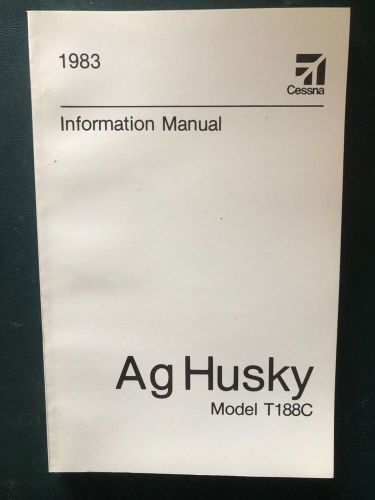 Cessna pilot information manual t188c ag husky 1983