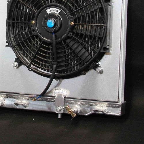 Aluminum radiator with fan shroud for 2001-2003 acura cl tl v6 3.2l 2row 2375 mt