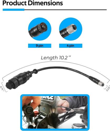 1852076 mkr-us2-16 universal sonar 2 adapter cable for minn kota lowrance elite