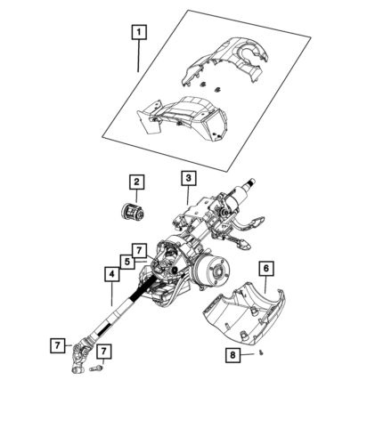 Genuine mopar ignition switch module 68577144aa