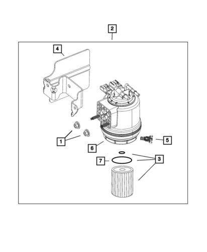 Genuine fuel filter housing 68432442ab