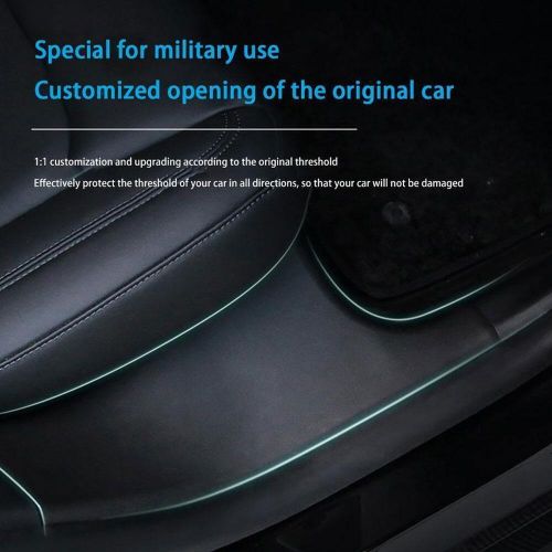 Rear door kick plate inner sill protector plate cover black-