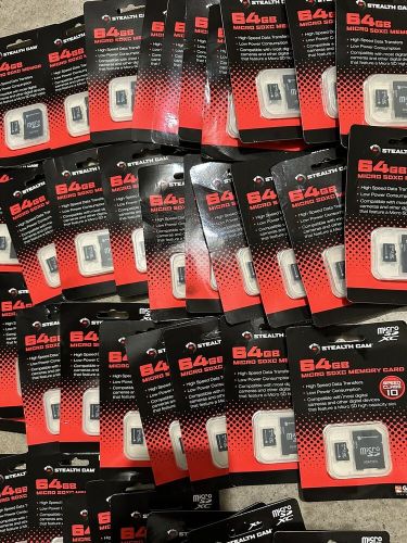 Stealth cam 64gb stc-64micsd micro sd high speed data transfer. 10 speed class.