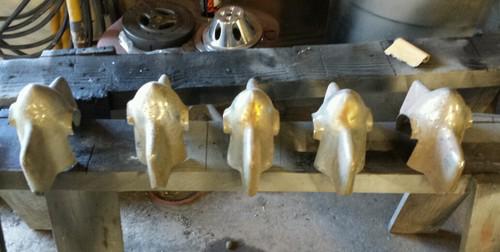 Five 5 solid original 53 chevy grill teeth rat rod