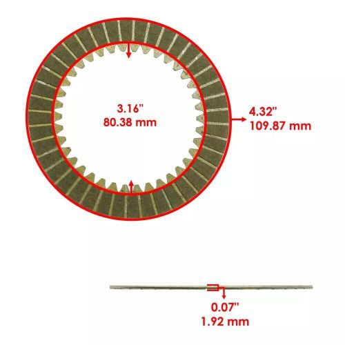 Caltric clutch friction plates for honda big red 700 muv700 2009 2010 2011-2013