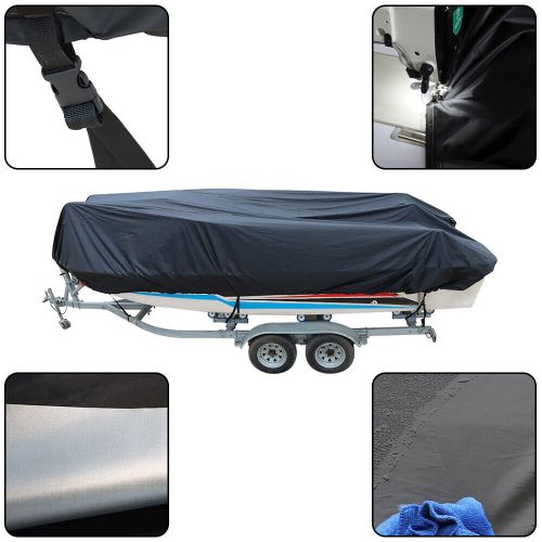 Boat cover for v-hull runabouts 14-16 17-19 20-22ft trailerable fishing ski bass