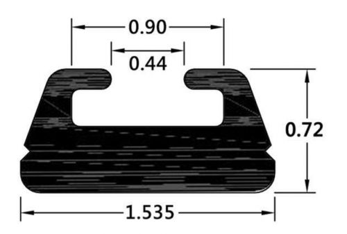 Sp1 hyfax slide runner profile 25 black 66&#034; 425-66-80 ski-doo