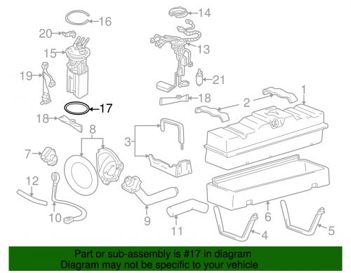 Genuine gm fuel tank sending unit o-ring 14088123