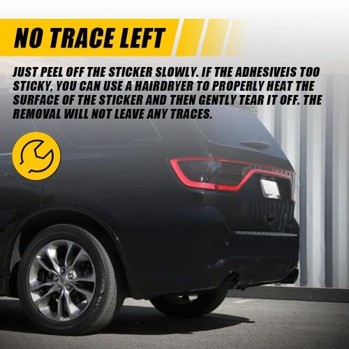 Smoke tail light overlay tint vinyl film precut for dodge durango 2014-2021