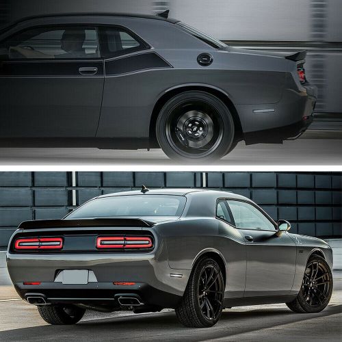 2x for 2015-22 dodge challenger rear bumper led side marker lights lamps smoked