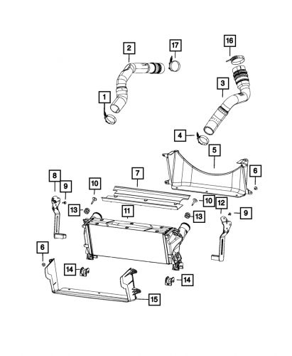 Genuine mopar charge air cooler seal 68322667ad