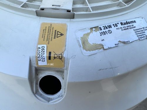 Raymarine rd218 18” 2kw analog radar dome radome scanner for c&amp;e-classic