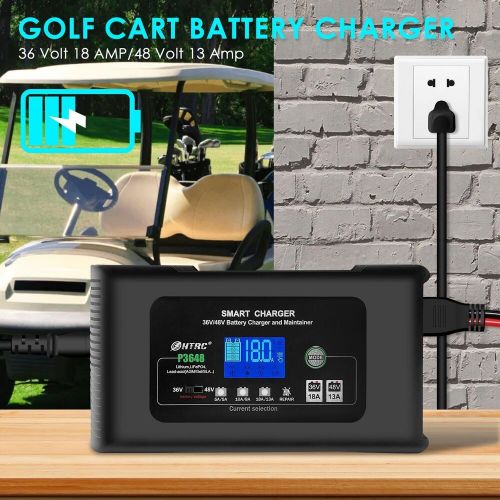 Golf cart battery charger for club car, ezgo &amp; yamaha, 48v 13a and 36v 18a tr...