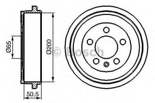 Brake drums x 2 bosch audi a2 seat ibiza skoda fabia vw golf polo a2594