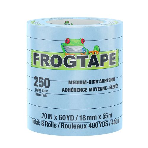 Frogtape cp 250 medium-high adhesion masking tape - 18mm x 55m x 8-pack - light