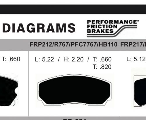 Performance friction brake pads pfc 7767.05.21.44 racing nascar dirt asphalt