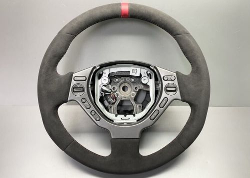 Genuine nissan r35 gt-r gtr nismo steering wheel leather 07-15 black