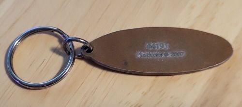 Ford keychain key chain fob tag metal enamled # 4191 2007 blue &amp; chrome