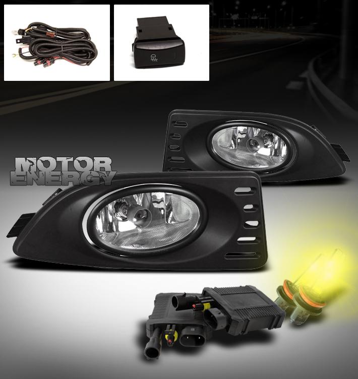 2005 2006 2007 acura rsx coupe 2dr jdm bumper driving fog lights+harness+hid kit