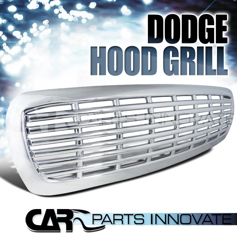 97-04 dakota 98-03 durango pickup billet chrome front hood grille