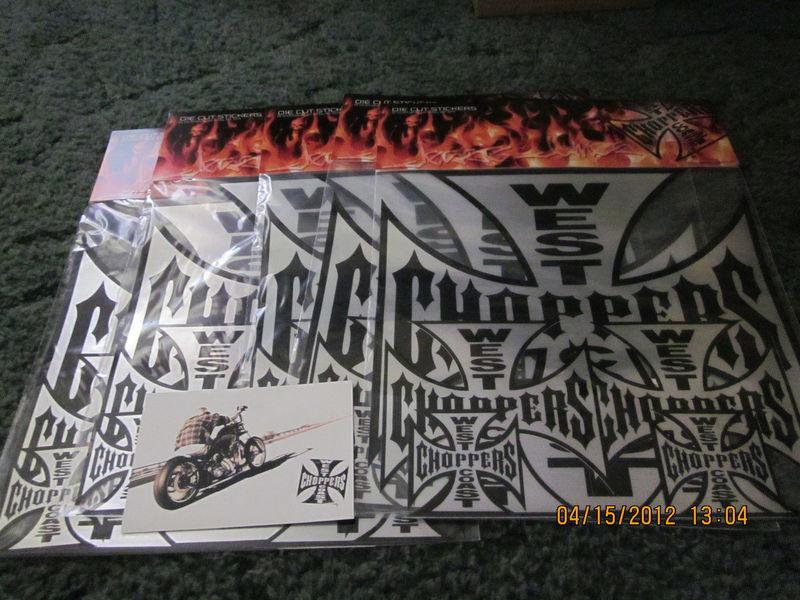  genuine west coast choppers die cut sticker packs"5" lot "cheap" !!