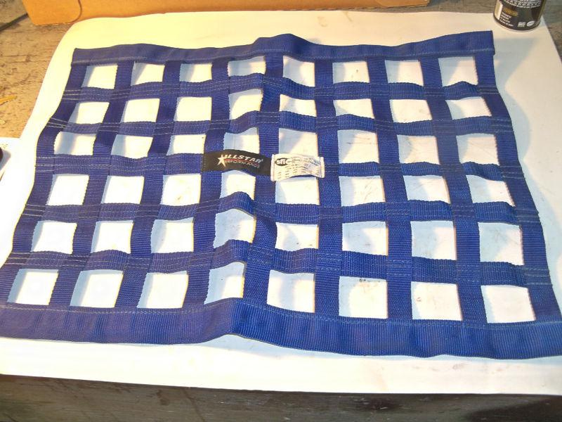 Blue allstar brand window net nice 23 x 17 1/2 nascar late model 