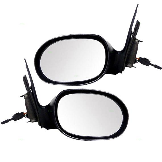 New pair set manual remote side view mirror glass housing 01-05 pt cruiser