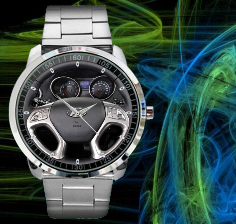New hot hyundai ix35 steering wheel sport metal watch