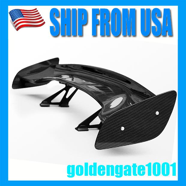 Us cool style real carbon fiber truck rear spoiler wing hot for honda universal