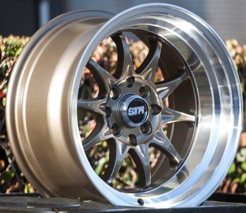 Str racing-513 bronze/machine lip 15x8.0 4x100/4x4.5 +0