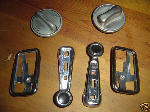 Mercedes 250 280 se sl gas & oel cap handles & door inserts 250sl 280sl 280se 