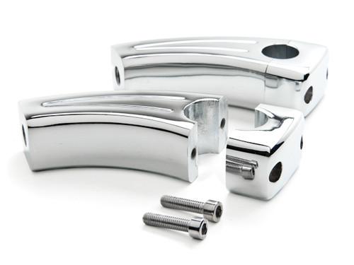 Universal 3.5" chrome motorcycle cruiser chopper handle bar risers (7/8" bar)