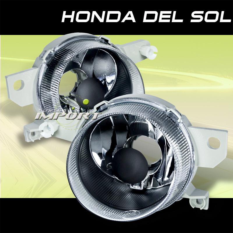 New jdm style black housing fog lights lamps assembly s/si/vtec 2dr coupe lh+rh